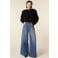 Homage to Denim high waist wide leg jeans met ceintuur - mediumblauw