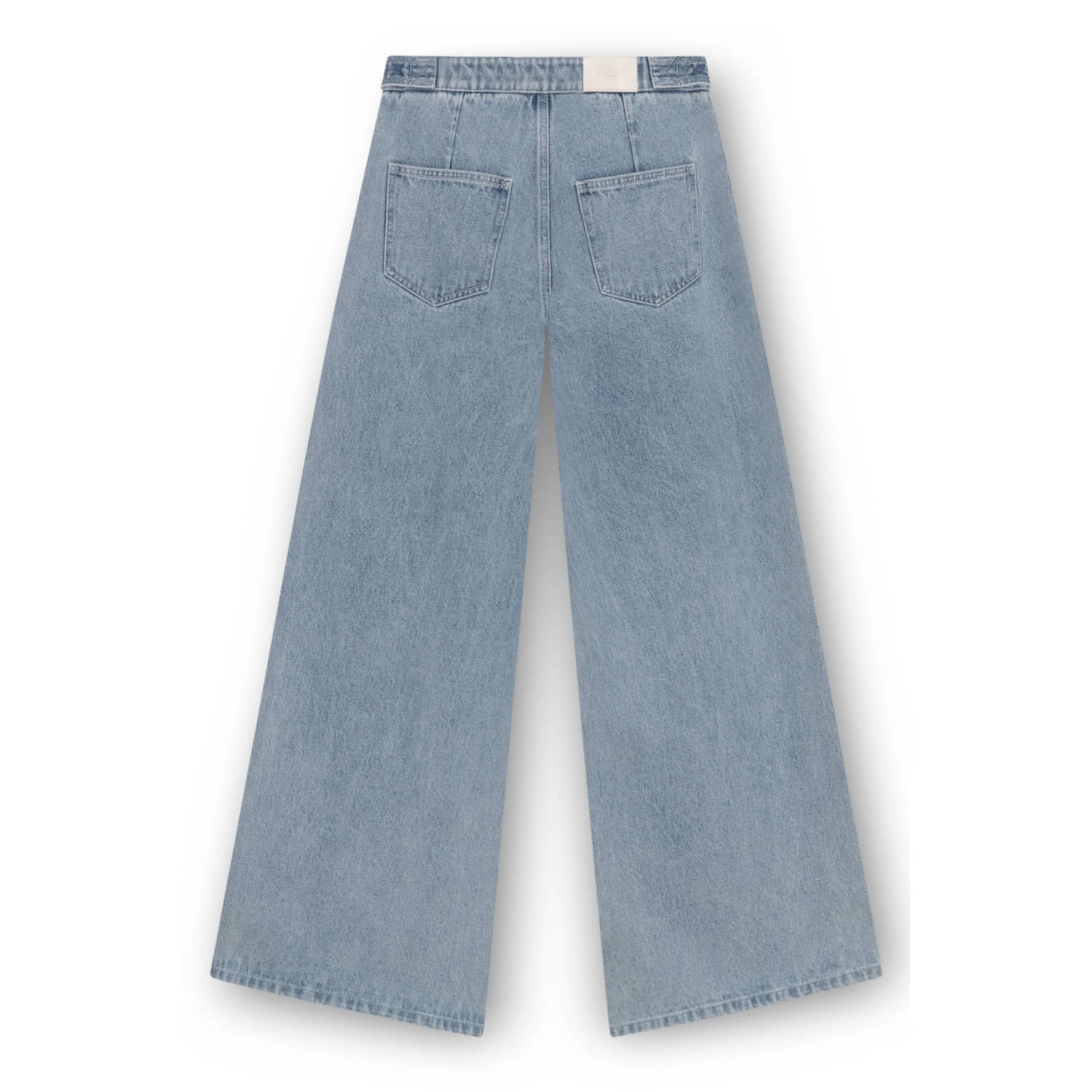 Homage to Denim vintage wide leg jeans met plooien