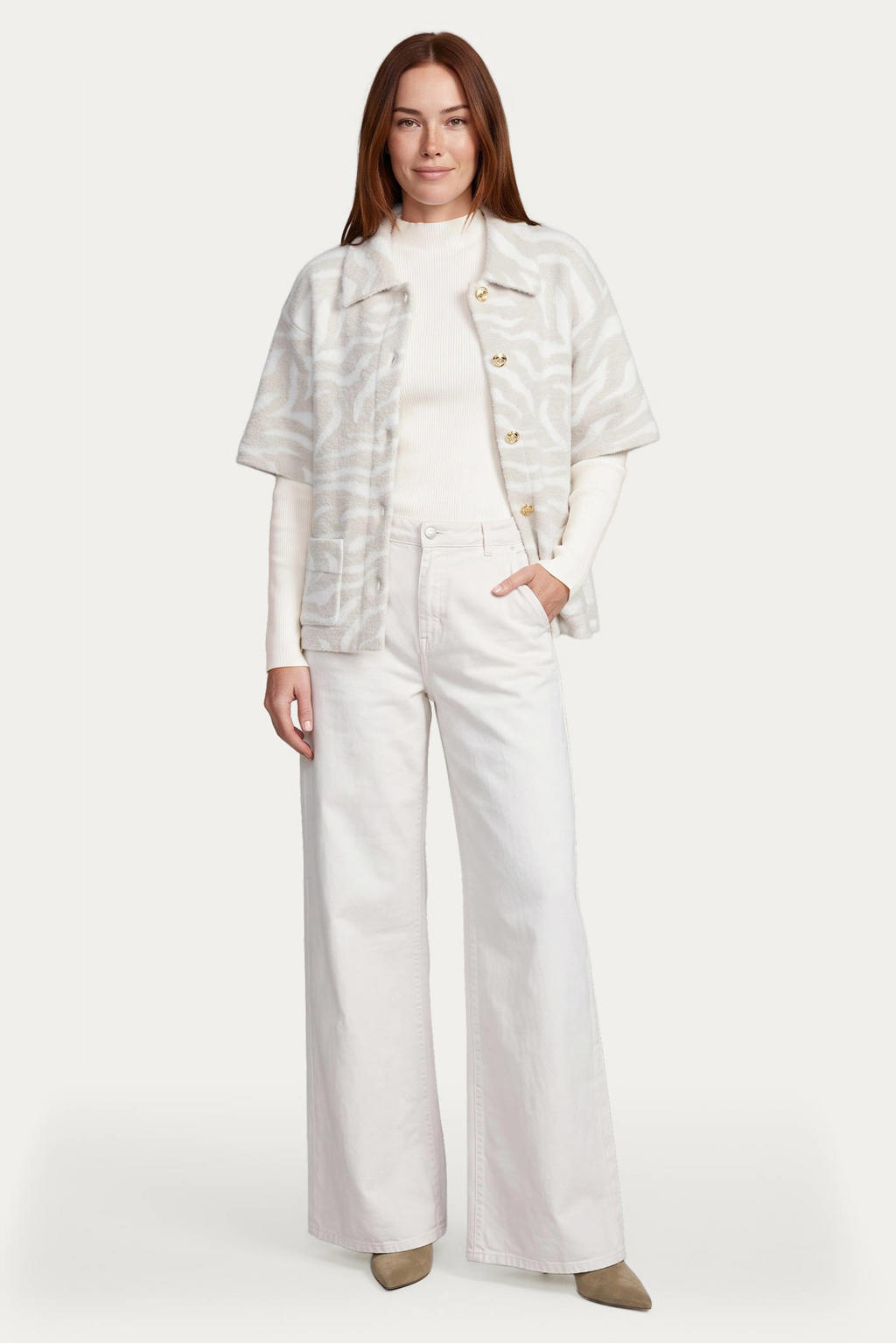 G-maxx wide leg jeans - ecru