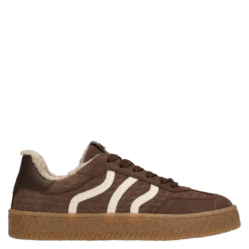Bruine dames No Stress suède sneakers - met veters