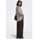 JDY rechtvallende gestreepte blouse - bruin