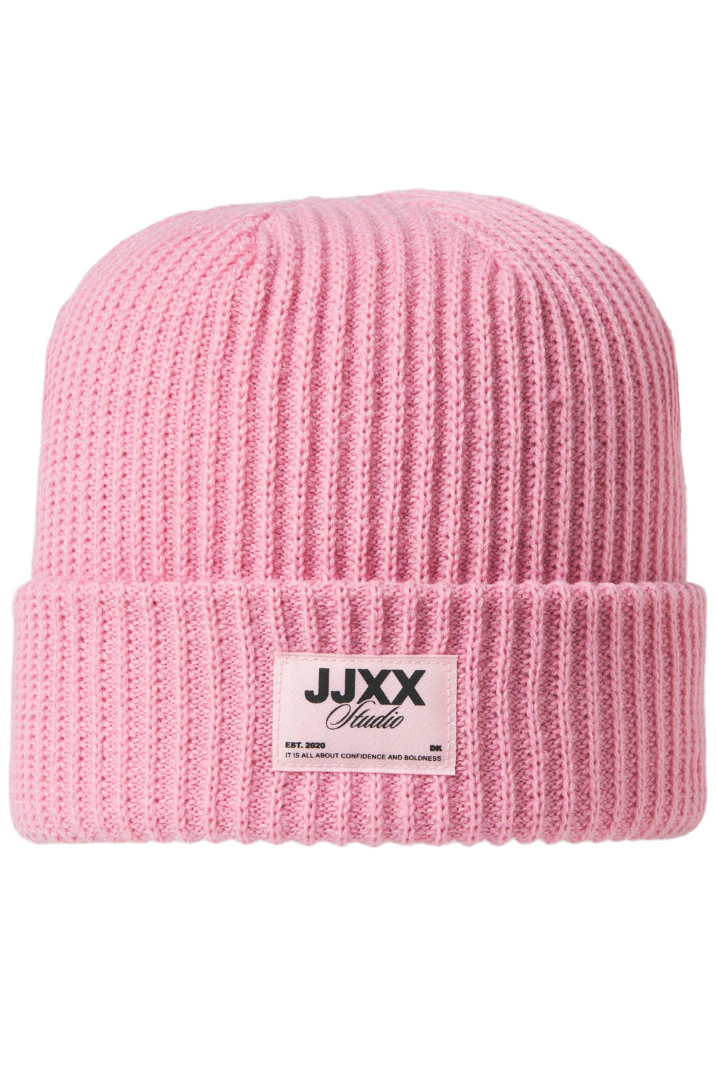 JJXX GIRL JXOTHELIA gebreide muts met logo - roze