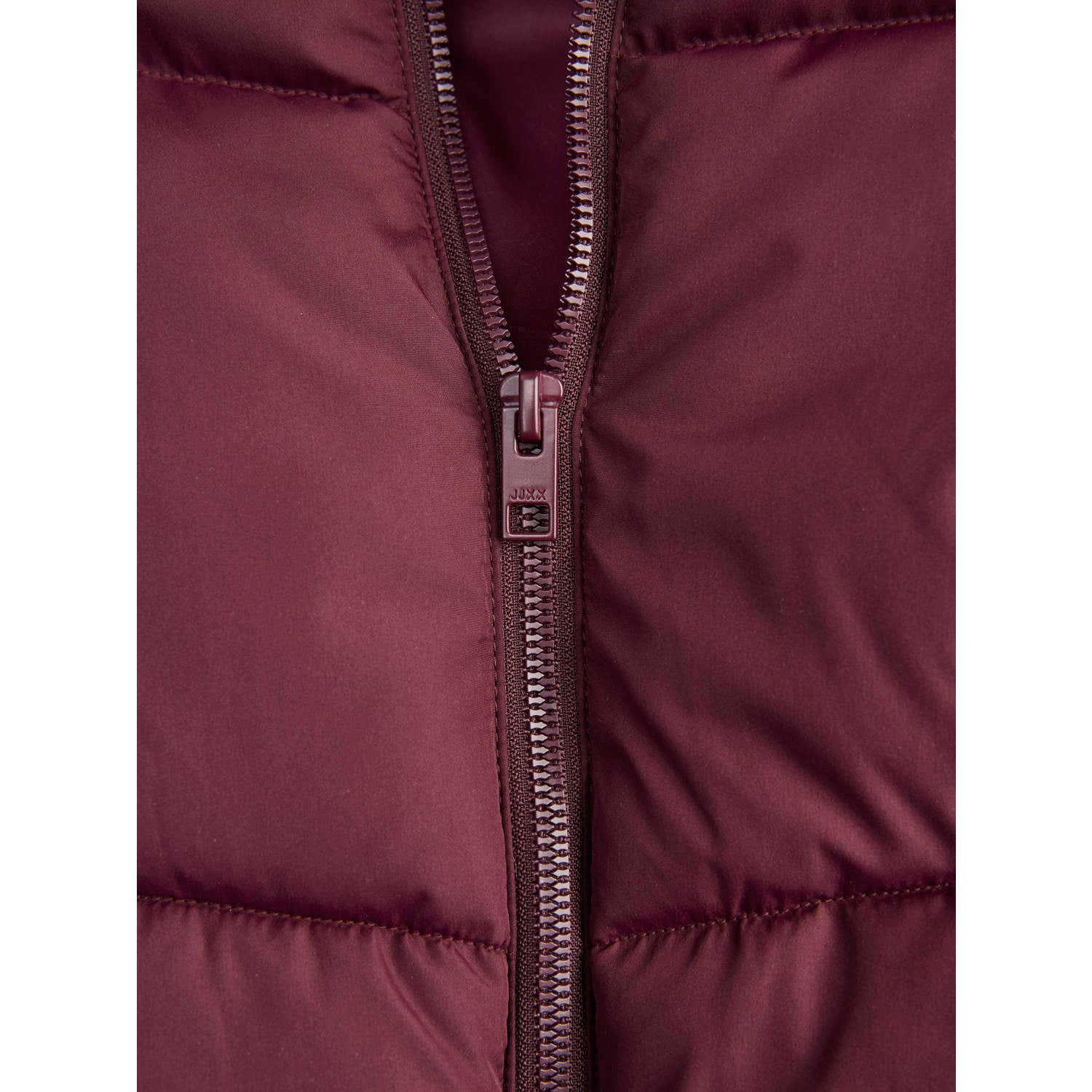 JJXX GIRL pufferjas donkerrood