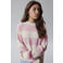 LMTD gebreide gestreepte trui met wol - roze
