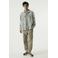 Garcia relaxed fit jacquard overshirt met print - grijsgroen