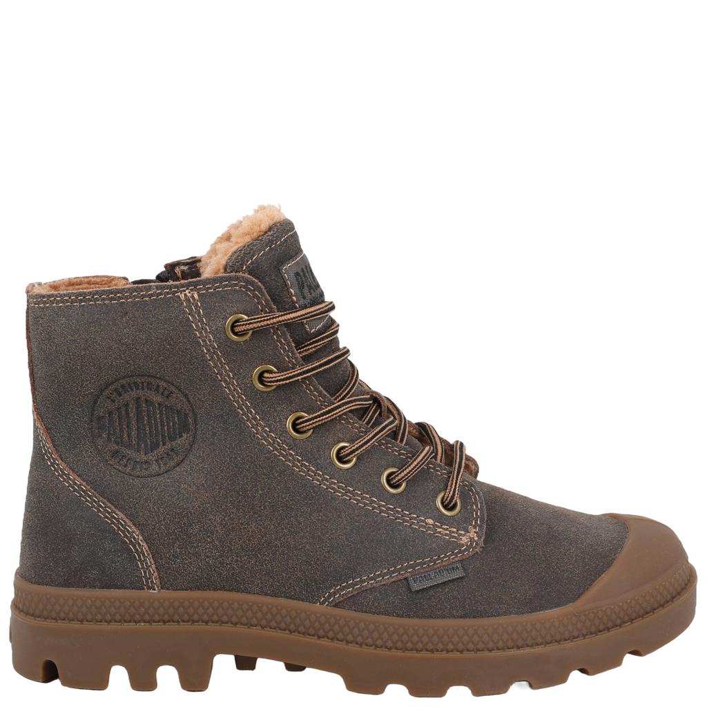 Palladium Pampa Zip WL Pilot leren sneakers - bruin