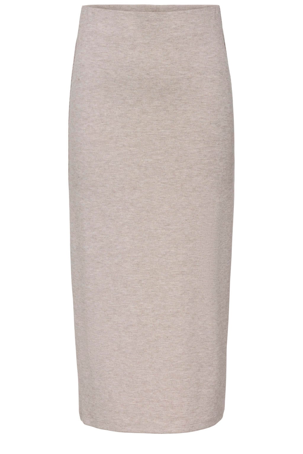 Beige dames JDY maxi kokerrok gemaakt van polyester en met elastische tailleband