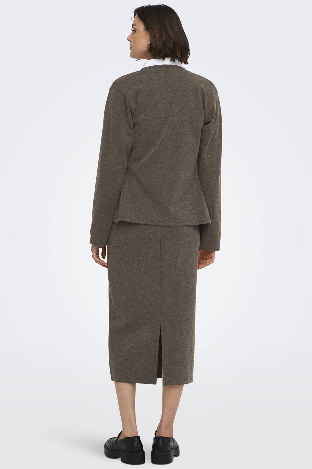 Bruine dames JDY maxi kokerrok gemaakt van polyester en met elastische tailleband