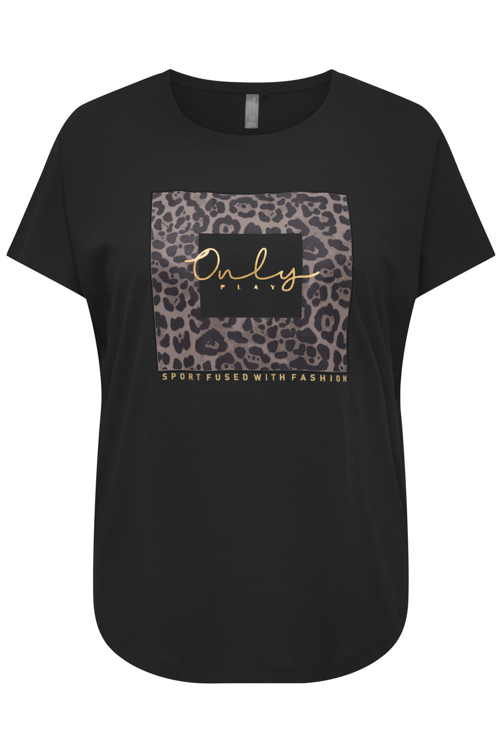 ONLY PLAY CURVY sportshirt Plus Size - zwart
