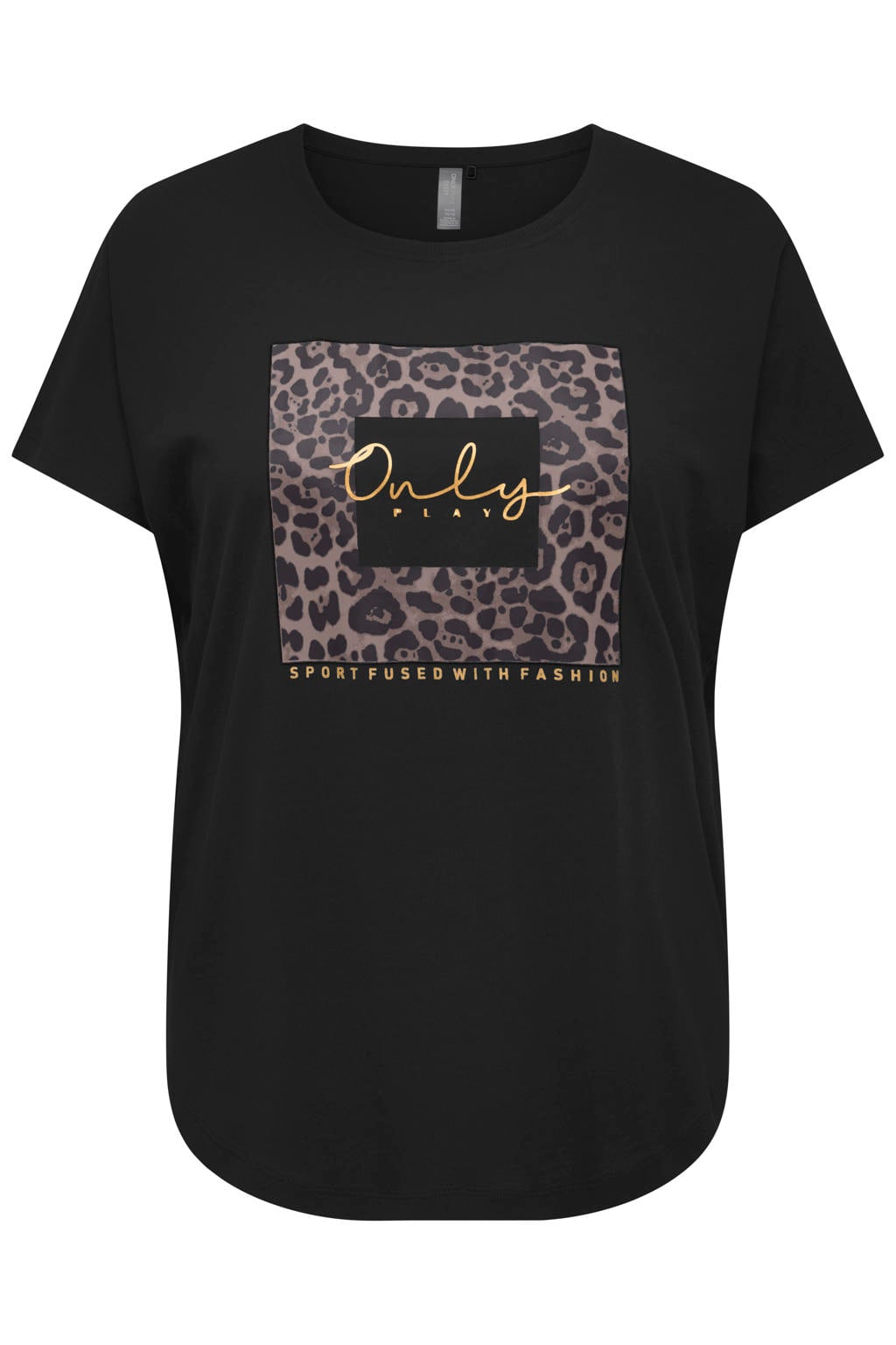 ONLY PLAY CURVY sportshirt Plus Size - zwart