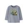 NAME IT MINI rechtvallende longsleeve met print - lichtblauw