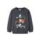 NAME IT MINI rechtvallende sweater met print - grijsblauw
