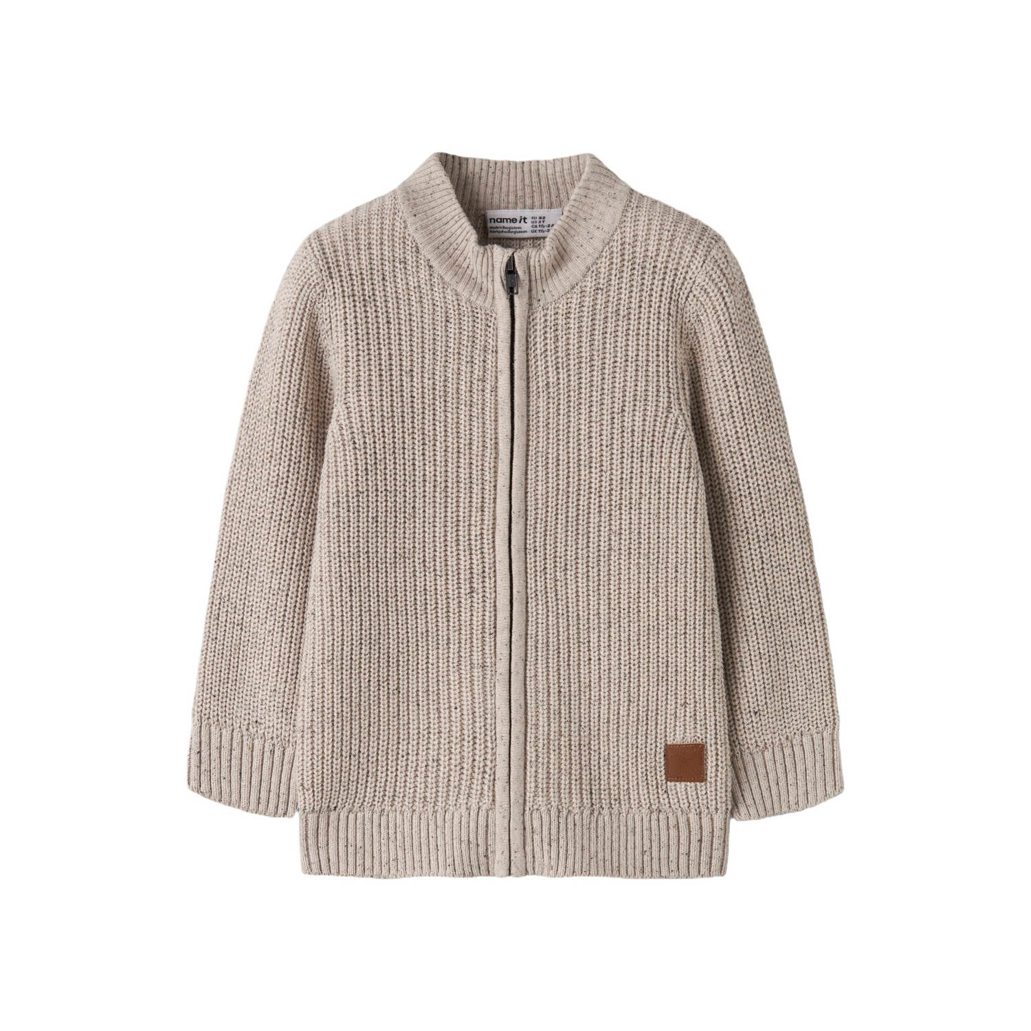 NAME IT MINI rechtvallend gebreid vest beige