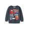 NAME IT MINI Spiderman sweater met print - grijsblauw