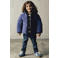 NAME IT MINI katoenen oversized gestreepte gebreide trui - blauw
