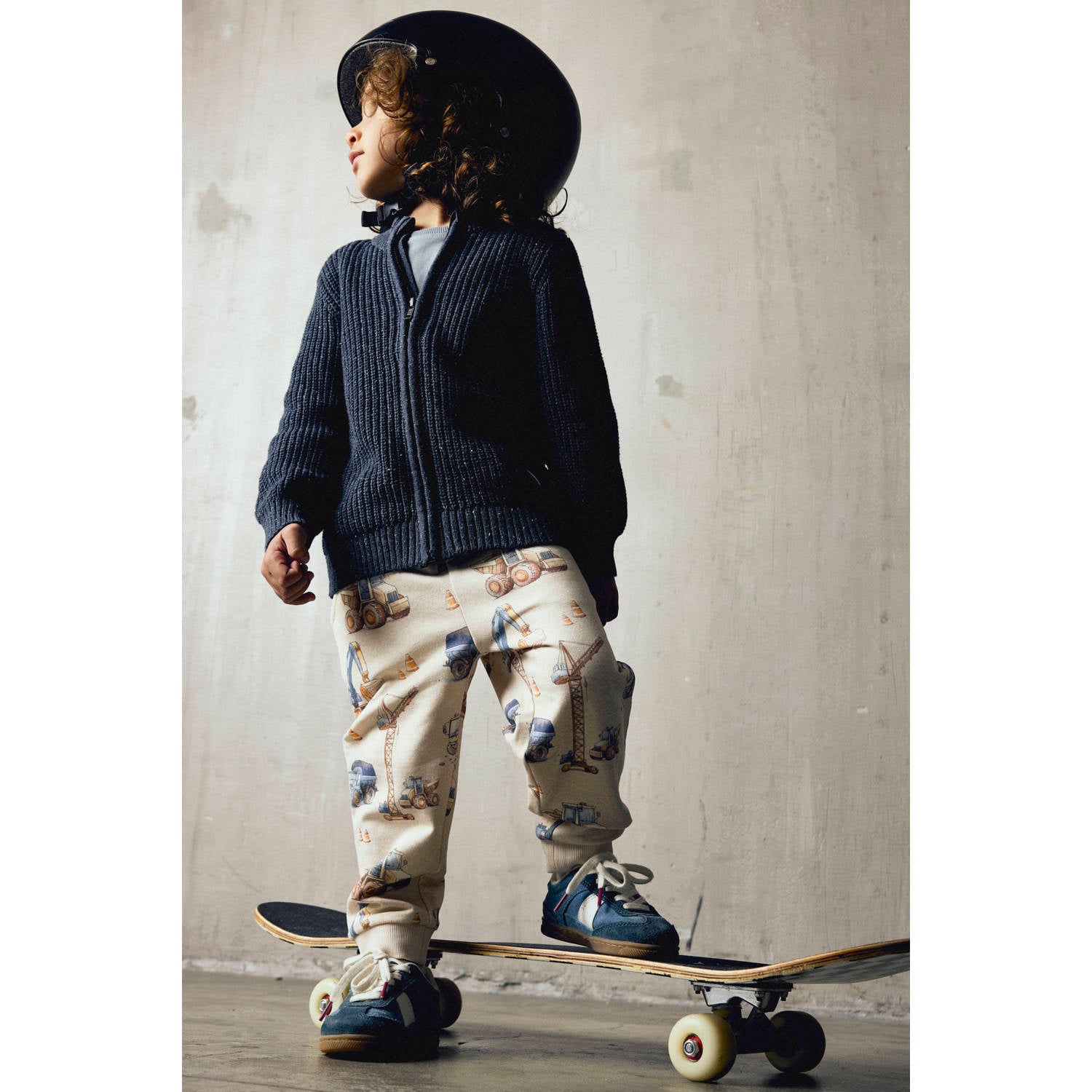 NAME IT MINI rechtvallend gebreid vest donkerblauw