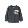 NAME IT MINI sweater met backprint - antraciet