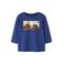 NAME IT MINI rechtvallende longsleeve met print - blauw