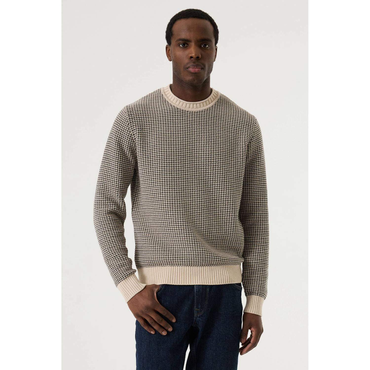 Garcia regular fit gebreide trui beige