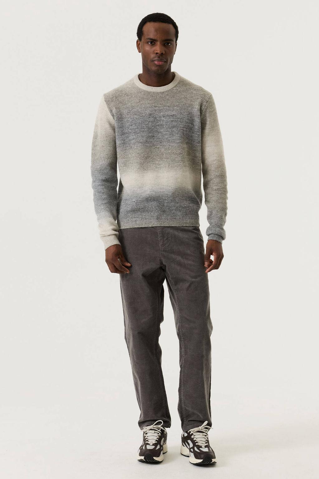 Garcia regular fit gebreide trui met wol - grijs