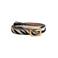 FRNCH leren riem Zou met zebraprint zwart/wit