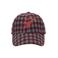 FRNCH geruite pet Oze donkerrood/blauw