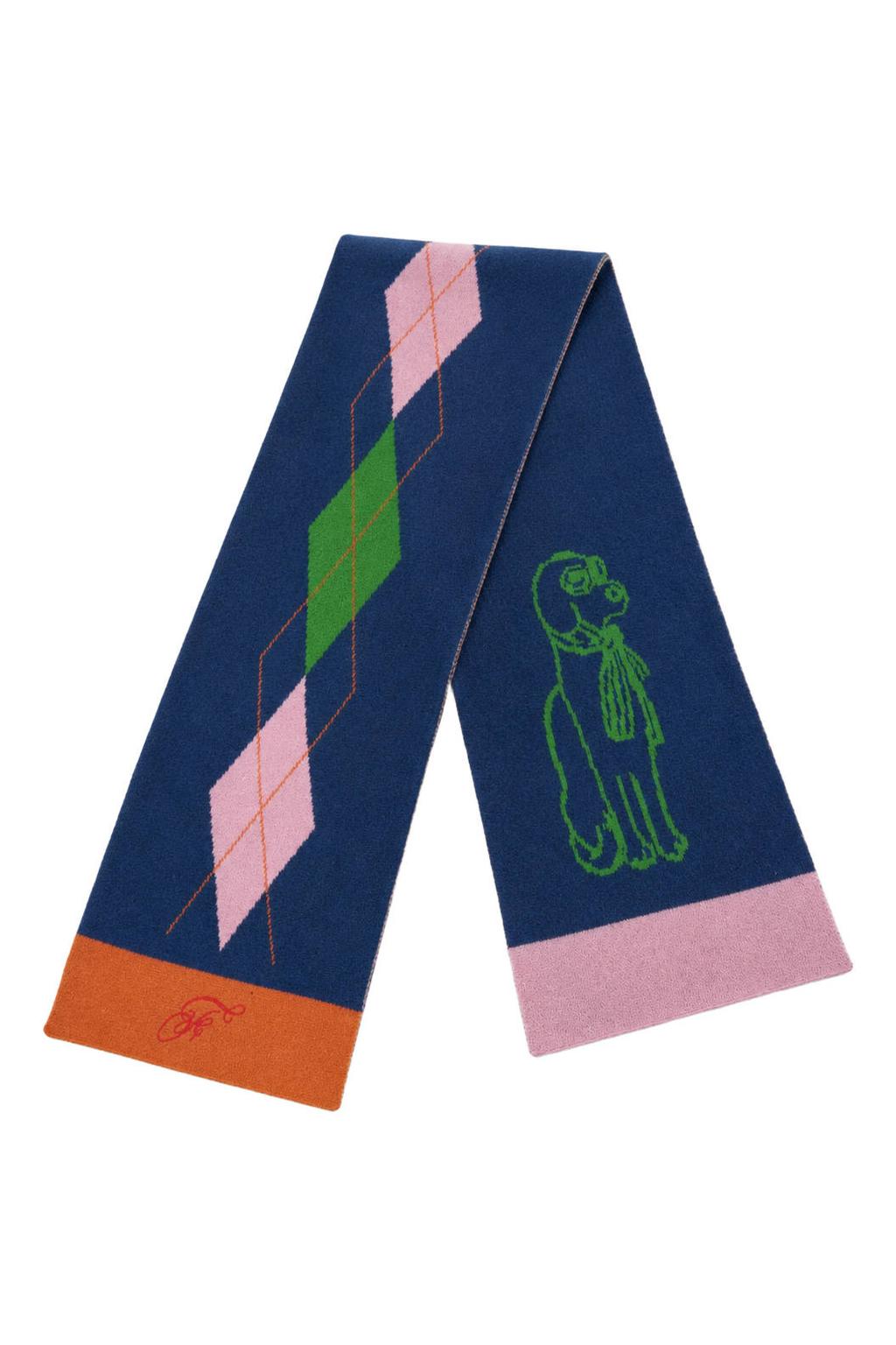 FRNCH sjaal Shiba donkerblauw