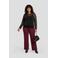 GREAT LOOKS wide leg pintuck-detail bordeaux