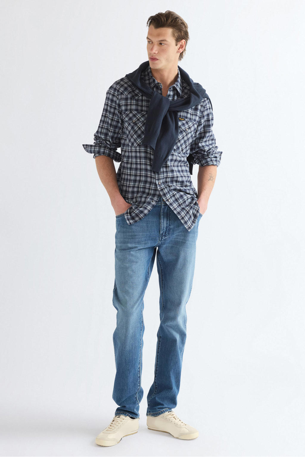 Wrangler Redford tapered jeans - mediumblauw