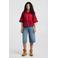 America Today T-shirt met tekst - rood