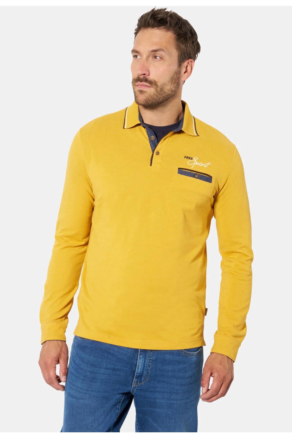 Babista regular fit polo Plus Size +FIT Collectie - geel