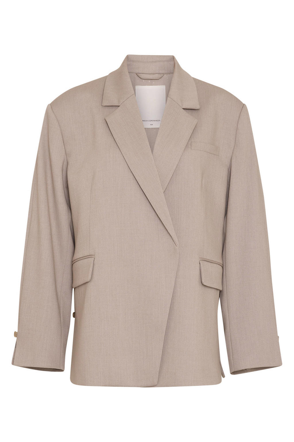 MSCH Copenhagen oversized blazer met wol - beige