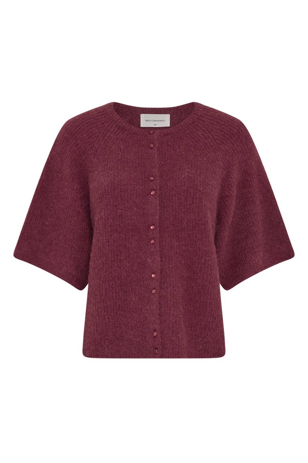 MSCH Copenhagen gebreid vest met wol - donkerrood