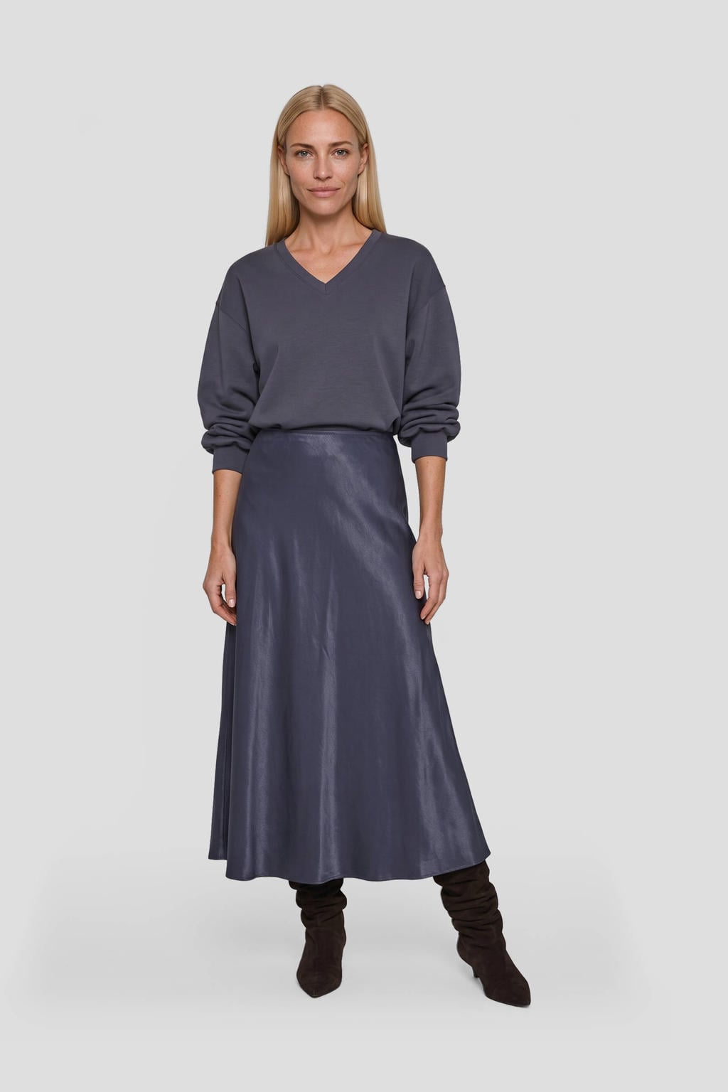 MSCH Copenhagen midi rok - donkerblauw