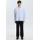 Selected gestreept poplin overhemd - blauw