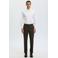 Selected slim fit pantalon - donkerbruin