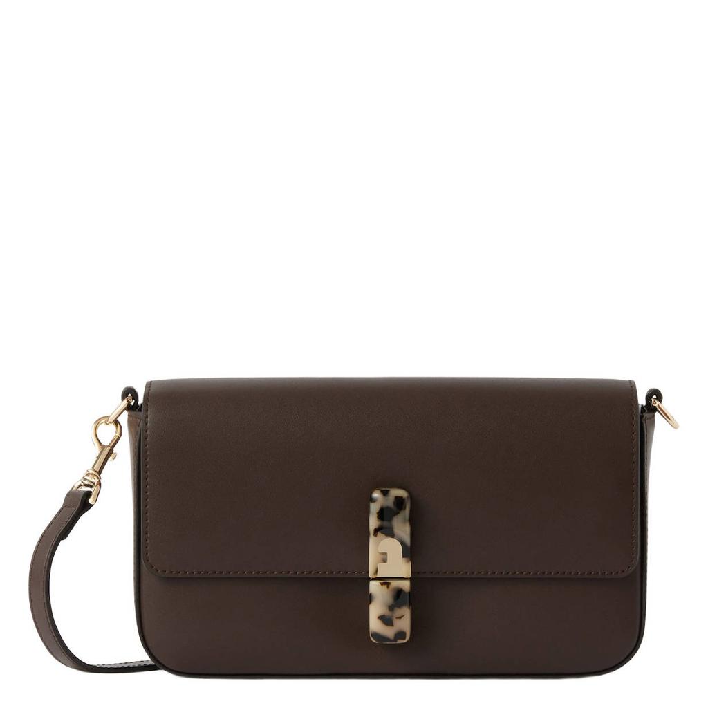 Furla leren crossbody tas Iride S donkerbruin