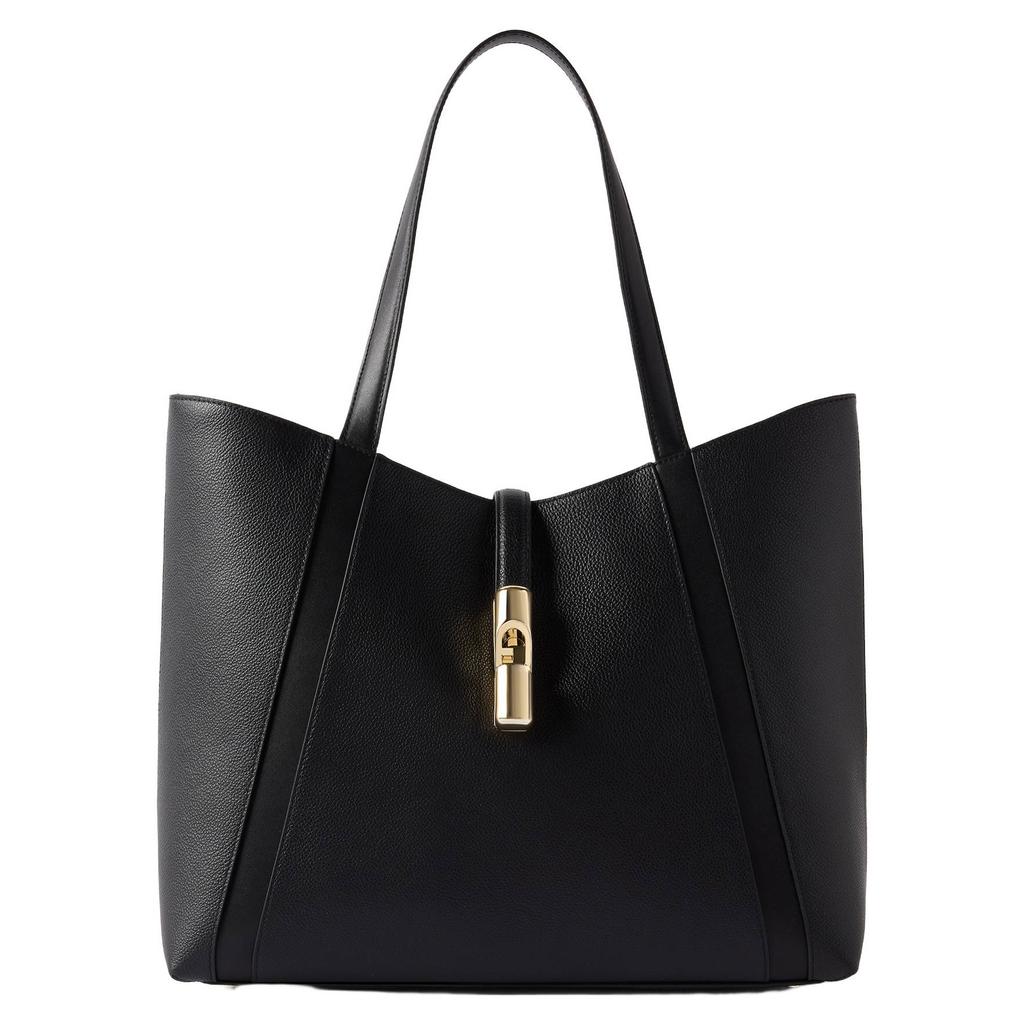 Furla leren shopper Goccia L zwart