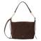 Furla suède schoudertas Tonie Mini donkerbruin