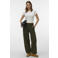 VERO MODA wide leg cargobroek - donkergroen