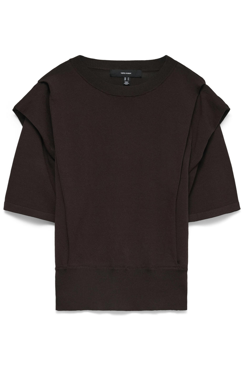 VERO MODA gebreide top - donkerbruin