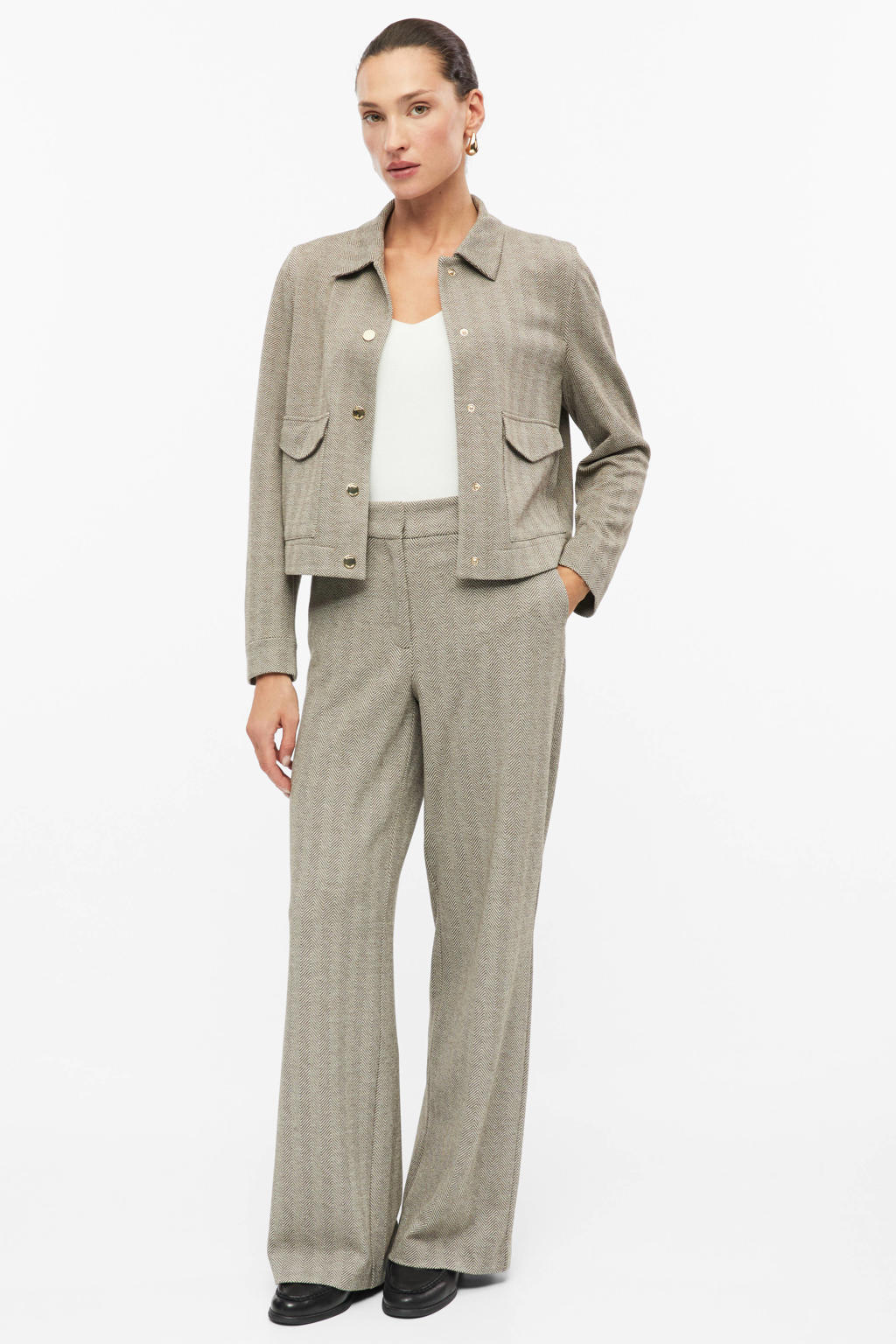 s.Oliver BLACK LABEL jas met print - taupe