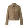 s.Oliver BLACK LABEL suèdelook imitatieleren jas - cognac