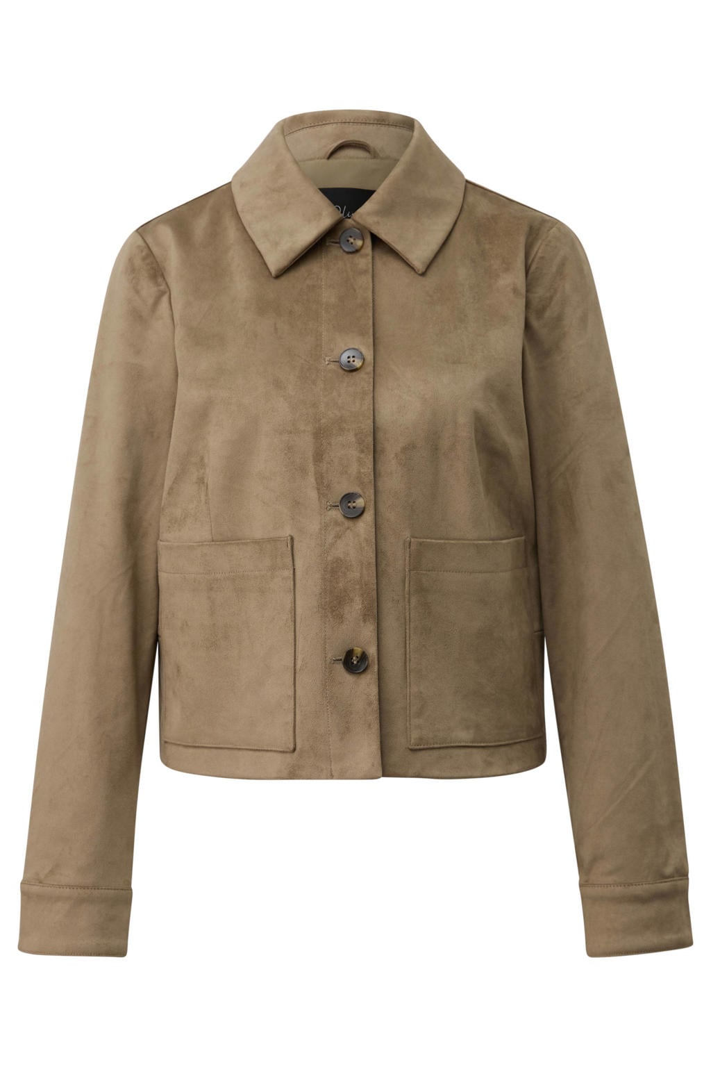 s.Oliver BLACK LABEL suèdelook imitatieleren jas - cognac