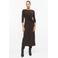 s.Oliver BLACK LABEL midi kokerjurk - donkerbruin