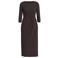 s.Oliver BLACK LABEL midi kokerjurk - donkerbruin