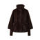 s.Oliver BLACK LABEL imitatiebont faux fur jas - donkerbruin