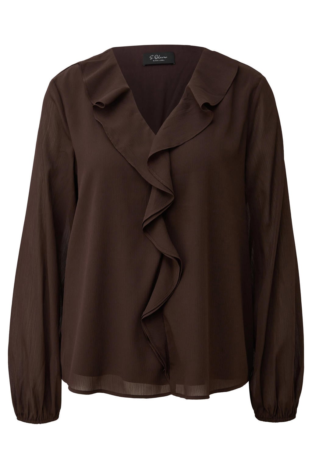 s.Oliver BLACK LABEL blousetop - donkerbruin