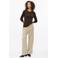 s.Oliver BLACK LABEL suèdelook straight leg casual broek met plooien - lichtbruin