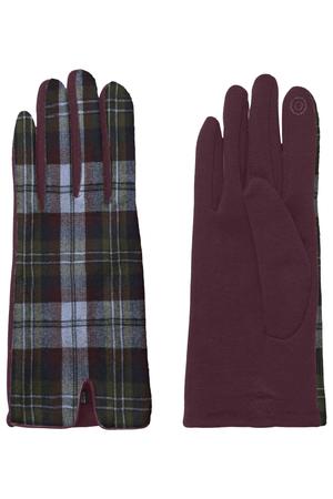 geruite handschoenen VMMINDY donkerblauw